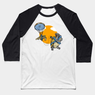 Sea Turtle and Tortoise Parasailing Baseball T-Shirt